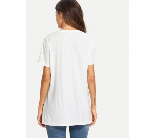 Figure Print Tunic Tee