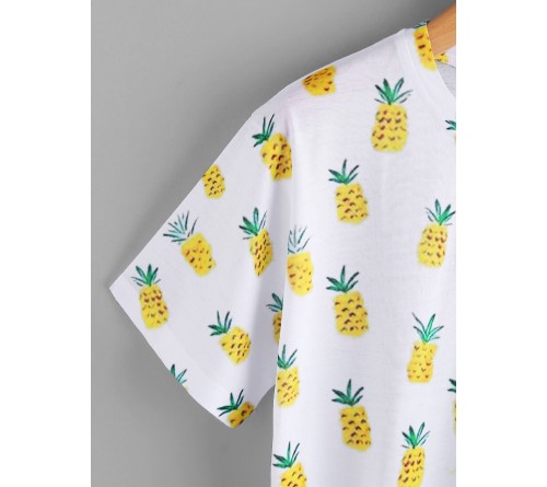 Pineapple Print Tee