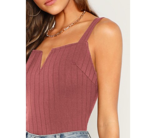 Ribbed Knit Sleeveless Top