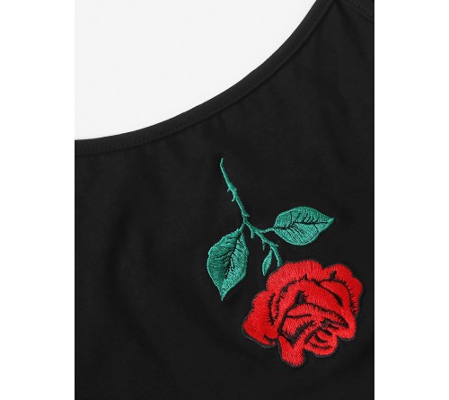 Rose Embroidered Cami Top