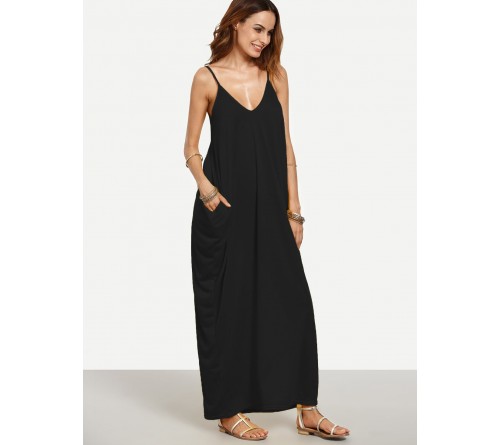 V-neckline Cocoon Cami Dress