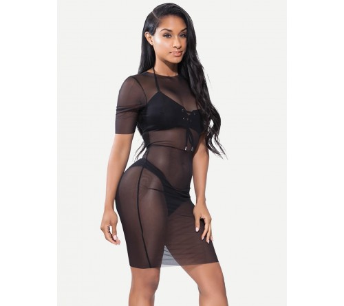 See Through Mesh Dress