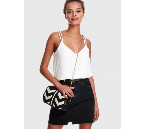 Cross Back Solid Strappy Top