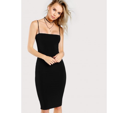 Solid Cami Bodycon Dress