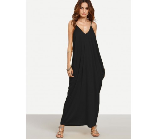 V-neckline Cocoon Cami Dress