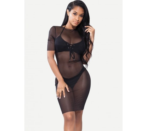 See Through Mesh Dress